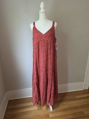 NWT Joie Red And Pink Maxi Dress